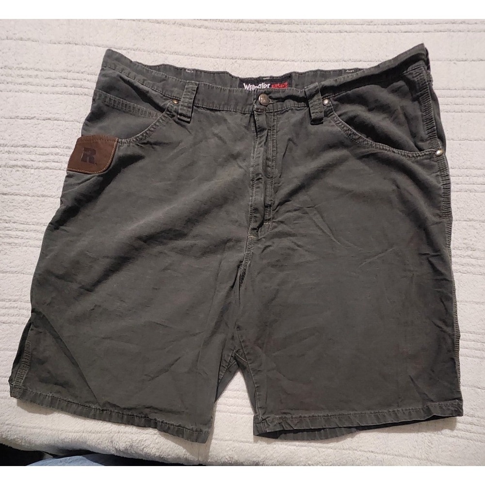 Wrangler Riggs‎ Workwear Ripstop Carpenter Canvas Shorts Men's 38 Green Cotton